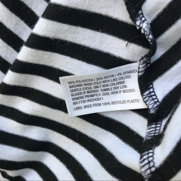 Xhilaration - black and white stripped dress - Picture 4 of 5